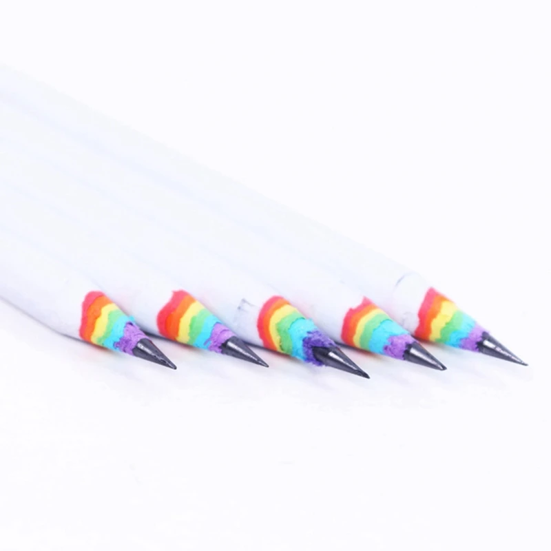 5Pcs Creative Environmental Protection Pencil Paper Material Rainbow Pencil Black Pencil School Office Stationery Supplies
5Pcs Creative Environmental Protection Pencil Paper Material Rainbow Pencil Black Pencil School Office Stationery Supplies