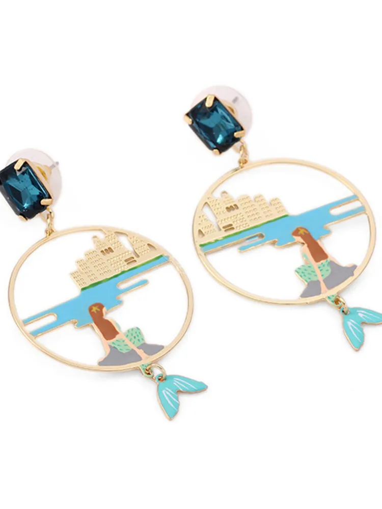 European and American New Fashion Handmade Enamel Glaze Mermaid Stud Earrings Earrings Female Non-pierced Ear Clip Accessories
European and American New Fashion Handmade Enamel Glaze Mermaid Stud Earrings Earrings Female Non-pierced Ear Clip Accessories