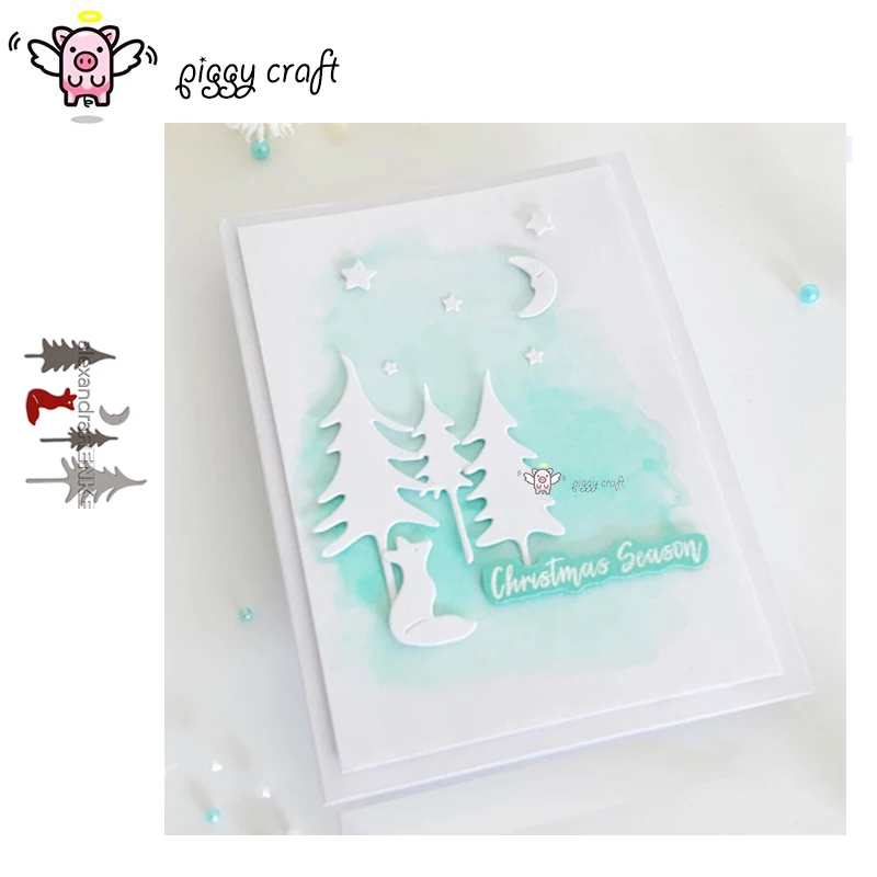 Piggy Craft metal cutting dies cut die mold Fox Christmas Tree Moon Scrapbook paper craft knife mould blade punch stencils dies
Piggy Craft metal cutting dies cut die mold Fox Christmas Tree Moon Scrapbook paper craft knife mould blade punch stencils dies