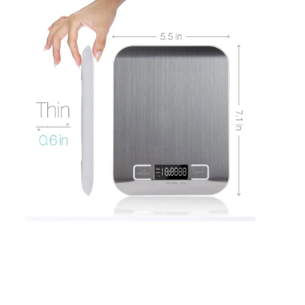 Electronic Scale Stainless Steel HD LCD Display High Precision Electronic Scale Backlight Reverse Display Automatic Shut-Down
Electronic Scale Stainless Steel HD LCD Display High Precision Electronic Scale Backlight Reverse Display Automatic Shut-Down