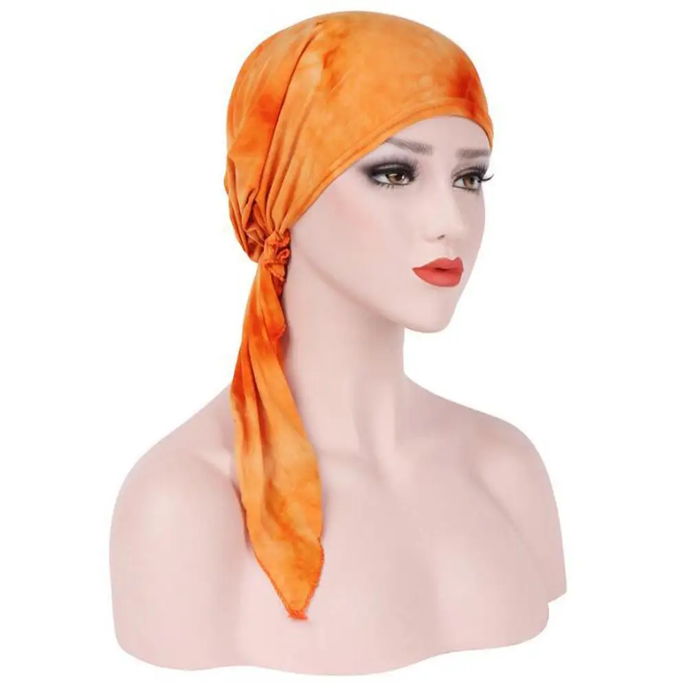 Новые Мягкие рюшами головной платок женщины химиотерапия шляпа тюрбан бандана