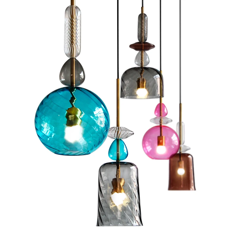 JAXLONG Colorful Pendant Lights Nordic Creative Living Room lustre Bar Bedroom Pendant Lamp Restaurant Glass Lighting hanglamp
JAXLONG Colorful Pendant Lights Nordic Creative Living Room lustre Bar Bedroom Pendant Lamp Restaurant Glass Lighting hanglamp