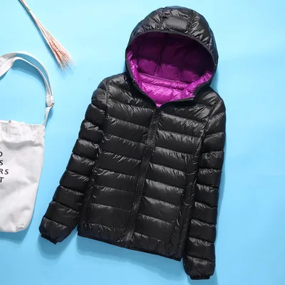 2021 Winter White Duck Down Double-Sided Down Jacket Women's Light and Thin Short Hooded Jacket Plus Size Thin on Both Sides
2021 Winter White Duck Down Double-Sided Down Jacket Women's Light and Thin Short Hooded Jacket Plus Size Thin on Both Sides