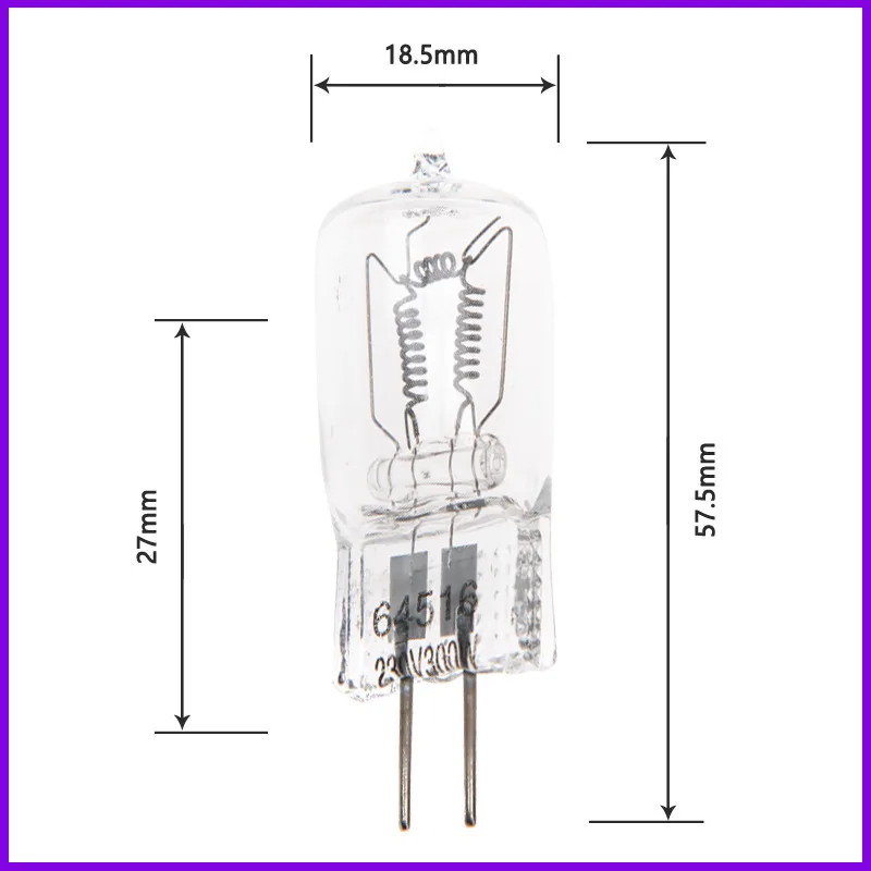 HoneyFly 64516 GX6.35 Halogen Lamp 230V 300W Warmwhite Halogen Bulb Clear Crystal Light Microscope Stage Studio Lamp
HoneyFly 64516 GX6.35 Halogen Lamp 230V 300W Warmwhite Halogen Bulb Clear Crystal Light Microscope Stage Studio Lamp