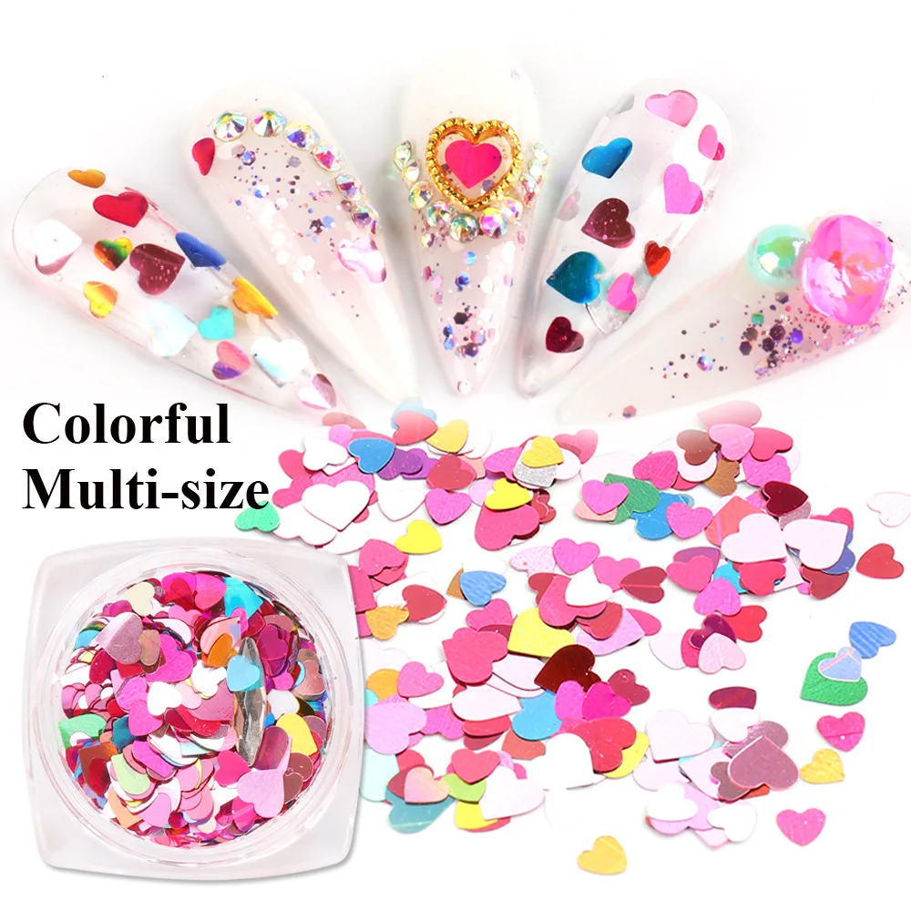 Holographic Laser Heart Shape Design Nails Art Decoration Sparkly 3D Silver red pink Sequins Spangles Polish Nails Accessories
Holographic Laser Heart Shape Design Nails Art Decoration Sparkly 3D Silver red pink Sequins Spangles Polish Nails Accessories