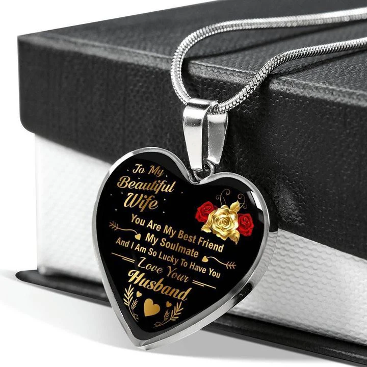 To My Wife You Are My Best Friend I Always Love You Heart Pendant Necklace To Wife Anniversary Birthday Gift From Husband
To My Wife You Are My Best Friend I Always Love You Heart Pendant Necklace To Wife Anniversary Birthday Gift From Husband