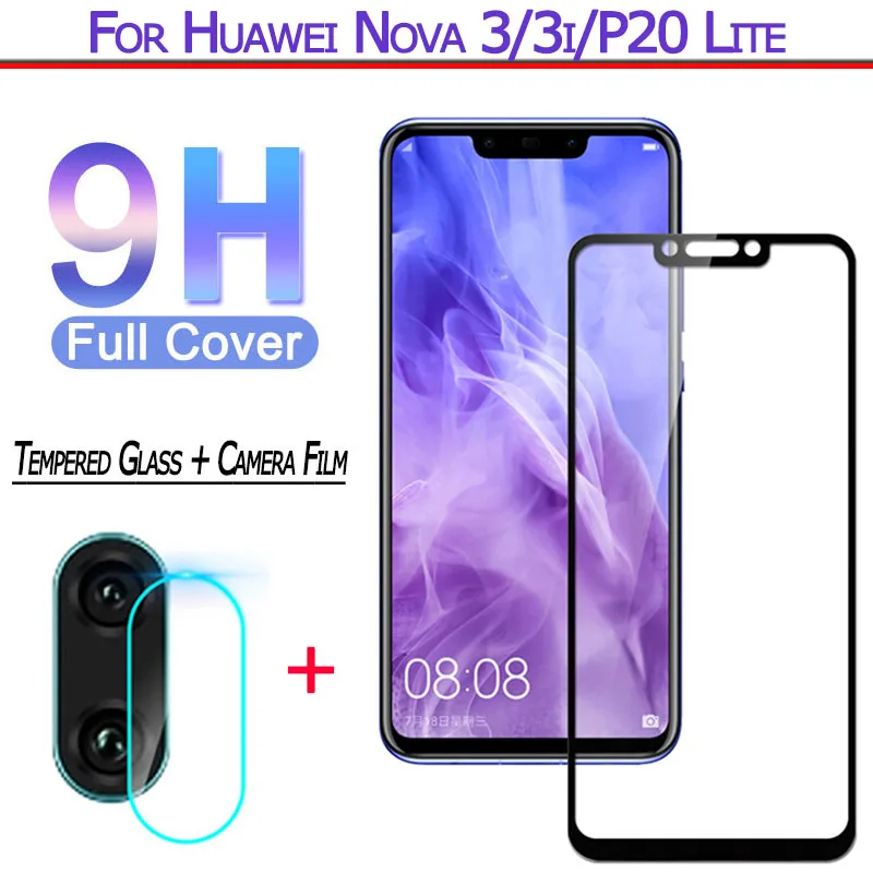 2 в 1 защита экрана Huawei Nova 3 i P20 Lite защитное стекло на защитная пленка хуавей нова 3i