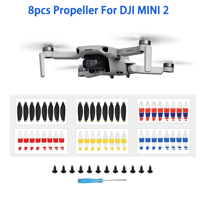 Пропеллер 4726 для дрона DJI Mini 2 8 шт. легкие реквизиты лезвий запасные части Mavic