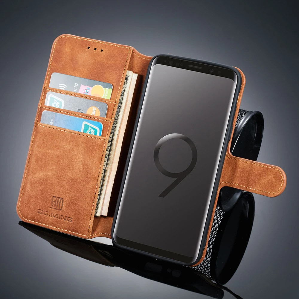 Мягкий флип-чехол-бумажник для телефона Samsung S8 S9 Plus S10E S10 5G S7 Edge магнитный