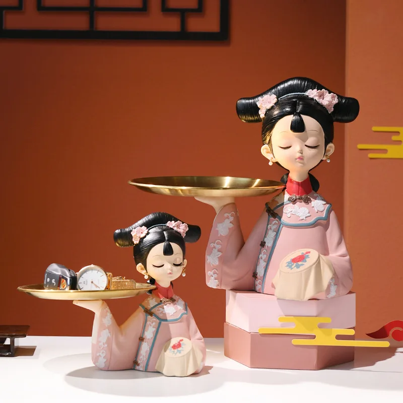Statue for Decoration Home Accessories Chinese Antiquity Girl Model Resin Sculpture Modern Storage tray Room Decor Aesthetics
Statue for Decoration Home Accessories Chinese Antiquity Girl Model Resin Sculpture Modern Storage tray Room Decor Aesthetics