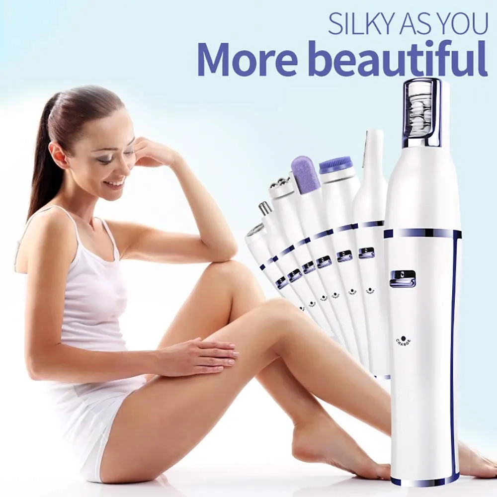 7 In 1 Electric Epilator Women Depilator USB Recharge Facial Cleansing Nose Hair Trimmer Facial Shaver Hair Removal Tool
7 In 1 Electric Epilator Women Depilator USB Recharge Facial Cleansing Nose Hair Trimmer Facial Shaver Hair Removal Tool