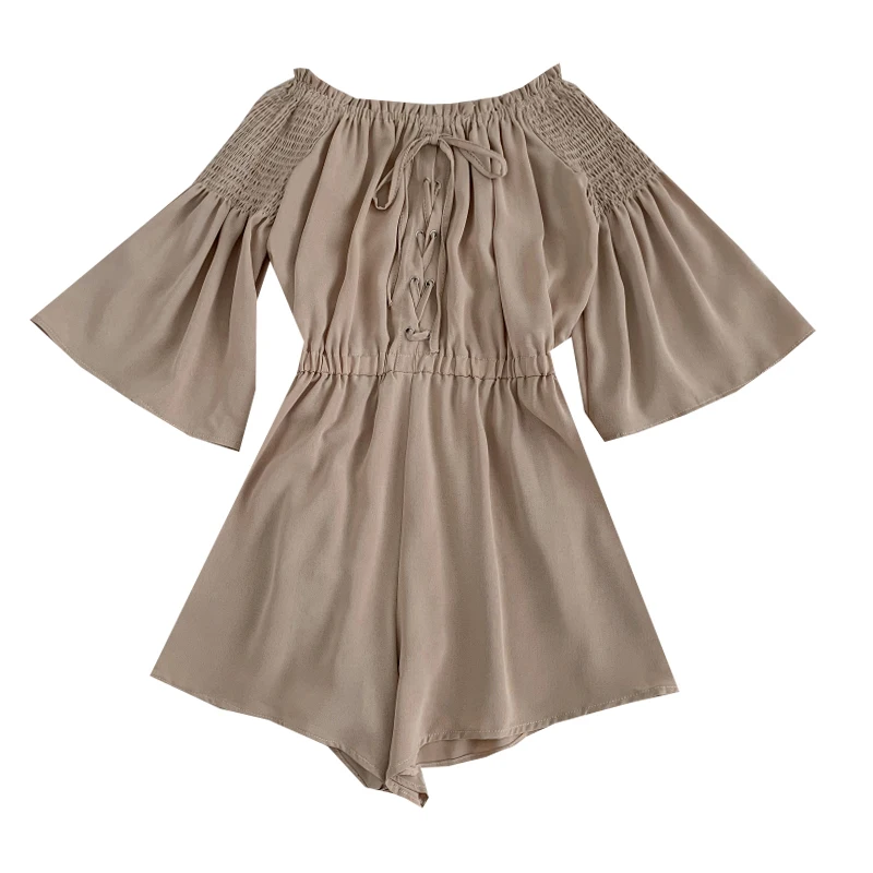 YIZZHOY Summer Fashion Casual Loose Female Solid Color Wide Leg Shorts Women Slash Neck Lace-up High Waist Jumpsuit Shorts 
YIZZHOY Summer Fashion Casual Loose Female Solid Color Wide Leg Shorts Women Slash Neck Lace-up High Waist Jumpsuit Shorts