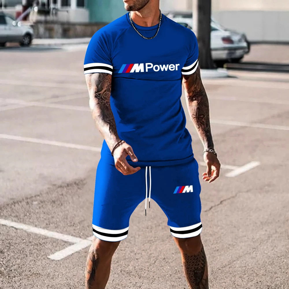 2021 Men's Sportswear Summer Casual Outdoor Jogging Suit BMW Printed Color-Blocking T-shirt Shorts 2 Pieces Of Streetwear S-6XL
2021 Men's Sportswear Summer Casual Outdoor Jogging Suit BMW Printed Color-Blocking T-shirt Shorts 2 Pieces Of Streetwear S-6XL
