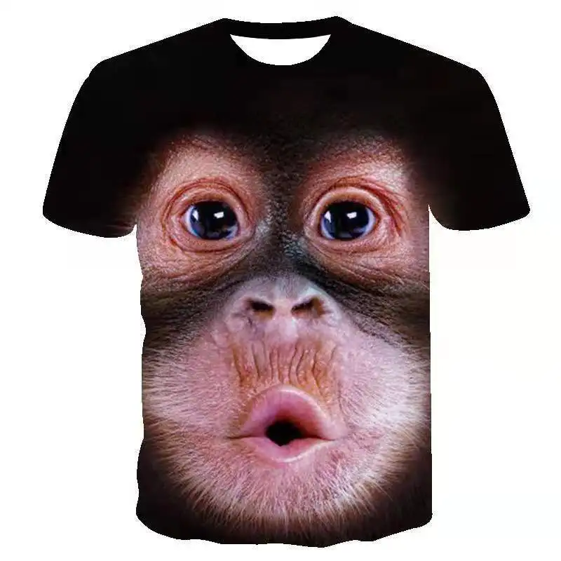 3D Printing Men's T-shirt Orangutan's Kissing Pattern O-Neck Short Sleeve T-shirt Fashion Hip Hop Street Short Sleeve Summer 
3D Printing Men's T-shirt Orangutan's Kissing Pattern O-Neck Short Sleeve T-shirt Fashion Hip Hop Street Short Sleeve Summer