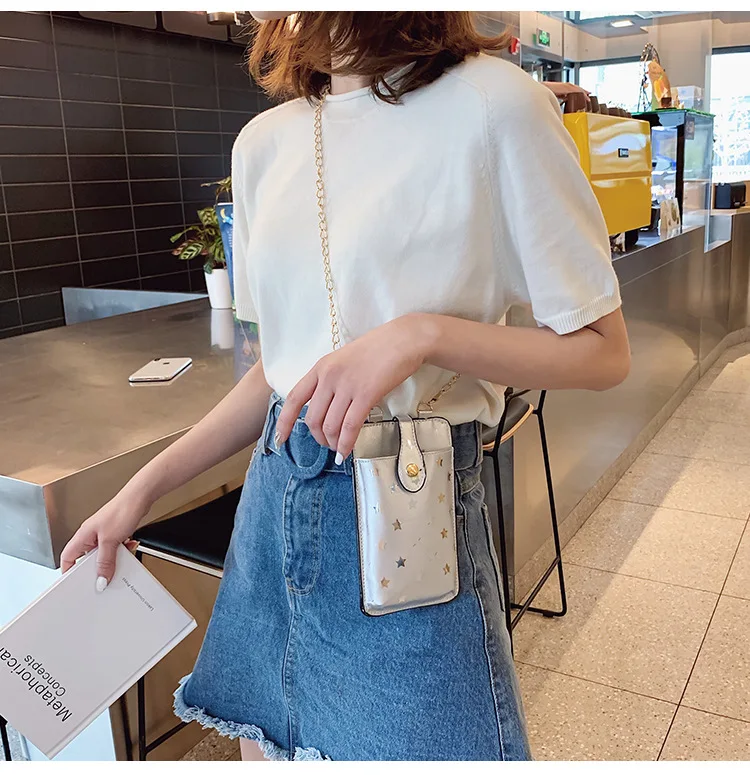 2019 new fashion PU star mobile phone bag, single shoulder, single shoulder, small change bag
2019 new fashion PU star mobile phone bag, single shoulder, single shoulder, small change bag
