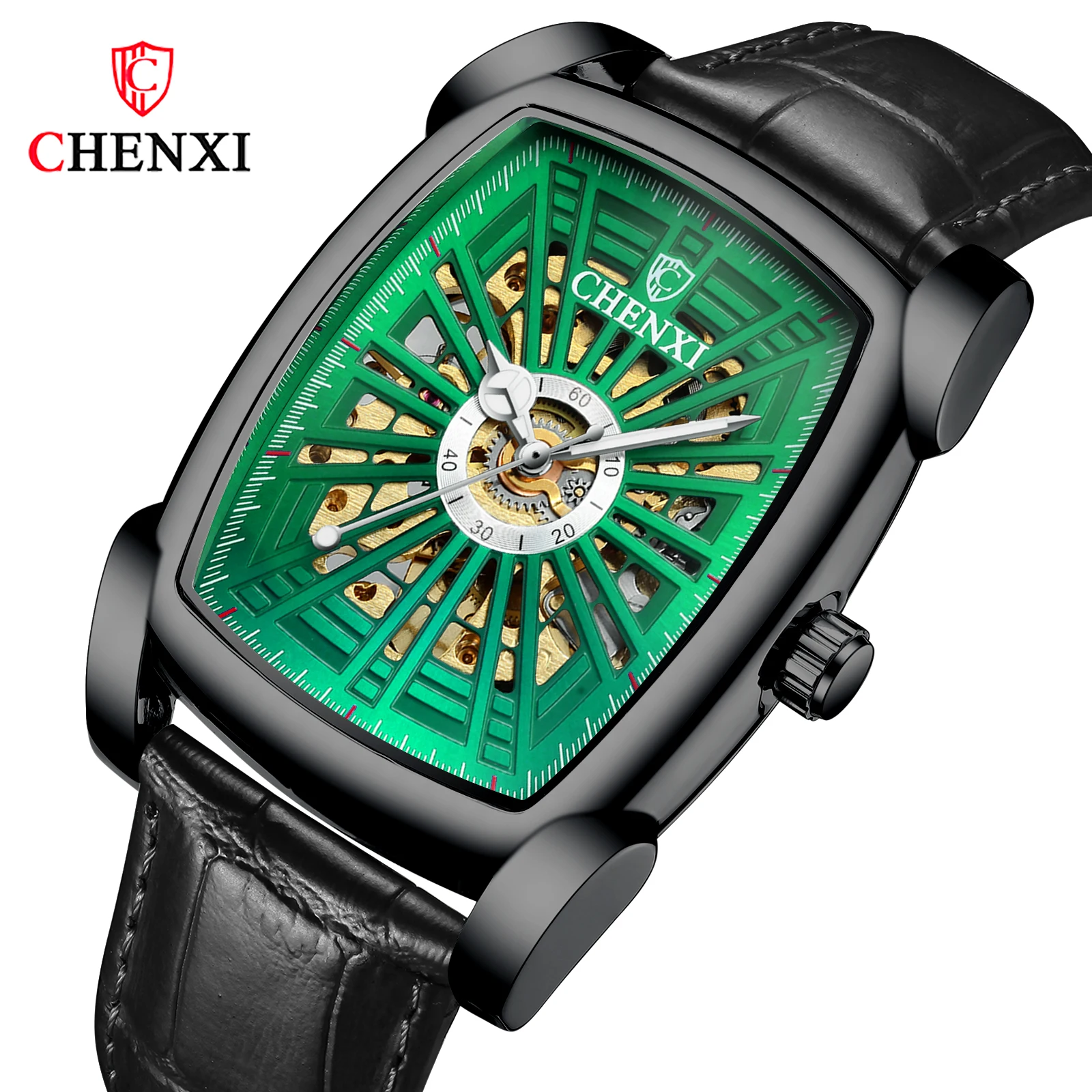 CHENXI brand watch fully automatic mechanical watch men's square hollow mechanical watch
CHENXI brand watch fully automatic mechanical watch men's square hollow mechanical watch
