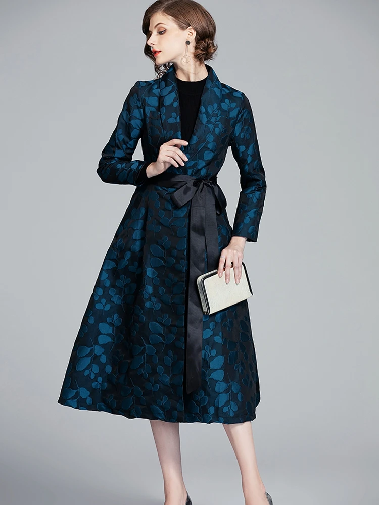 New Popular Jacquard Women Long Trench Coat Casacas Para Mujer Invierno 2020 Long Sleeve Black Overcoat Casaco Feminino
New Popular Jacquard Women Long Trench Coat Casacas Para Mujer Invierno 2020 Long Sleeve Black Overcoat Casaco Feminino