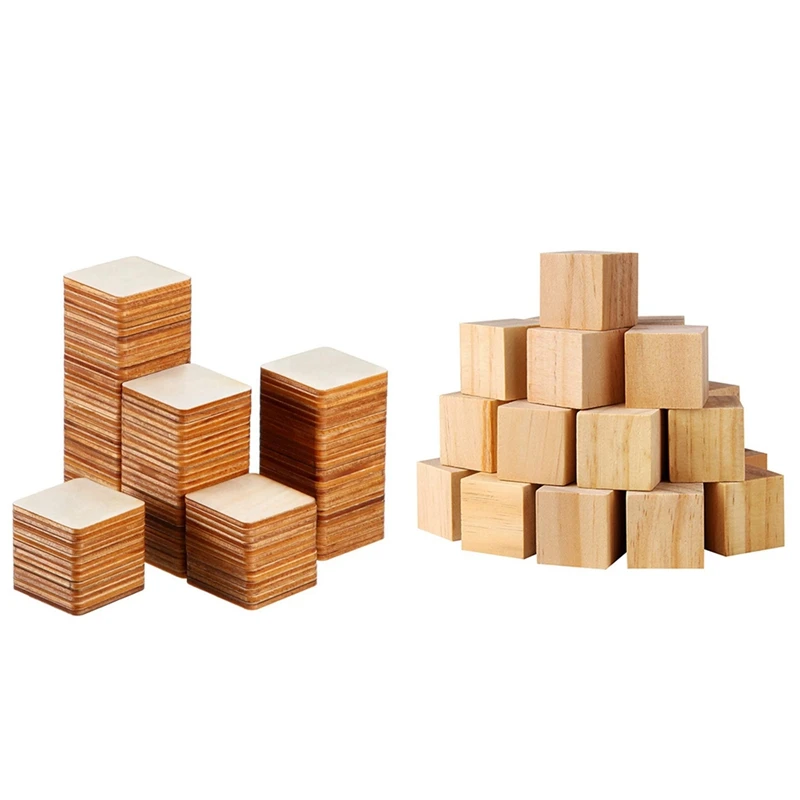 100PCS Blank Wood Pieces Unfinished Round Corner Wooden Cutouts With 50PCS Wood Square Square Blank Wood Blocks
100PCS Blank Wood Pieces Unfinished Round Corner Wooden Cutouts With 50PCS Wood Square Square Blank Wood Blocks