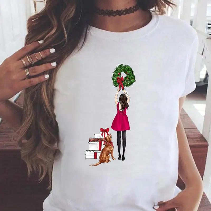 Women 2022 Cartoon Shirt T Top Dog Pet Lovely Fashion Holiday Merry Christmas Print Graphic Tee Female Tshirt T-Shirts
Women 2022 Cartoon Shirt T Top Dog Pet Lovely Fashion Holiday Merry Christmas Print Graphic Tee Female Tshirt T-Shirts
