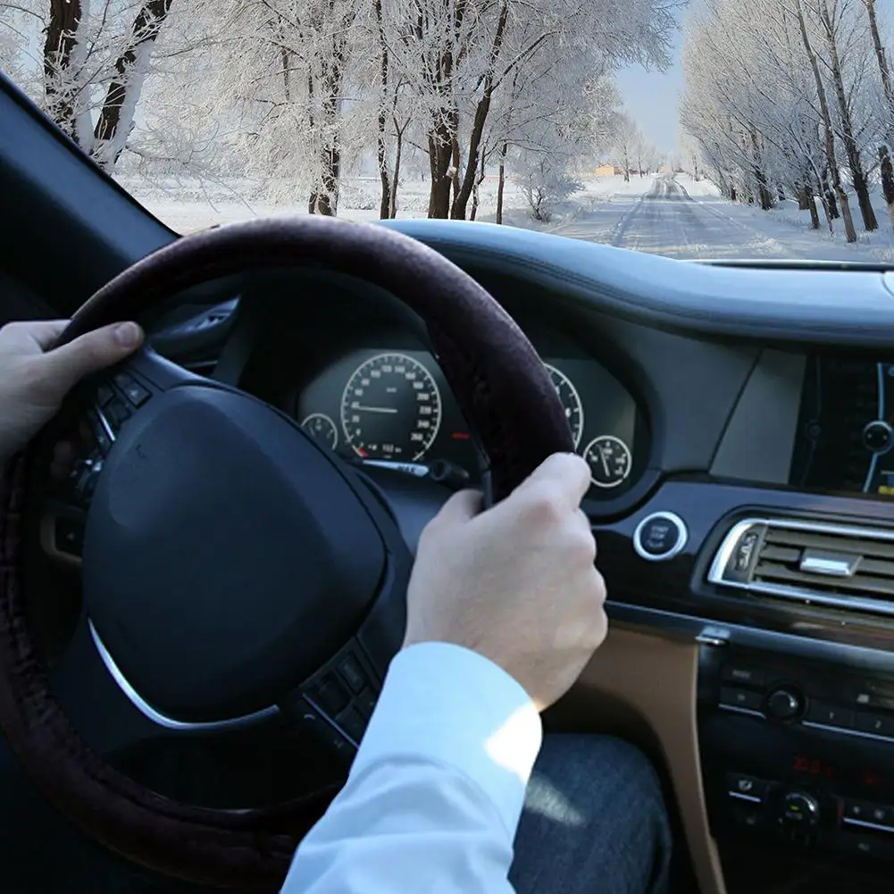 Автомобильный Электрический чехол на руль 12 В подогрев руля универсальный