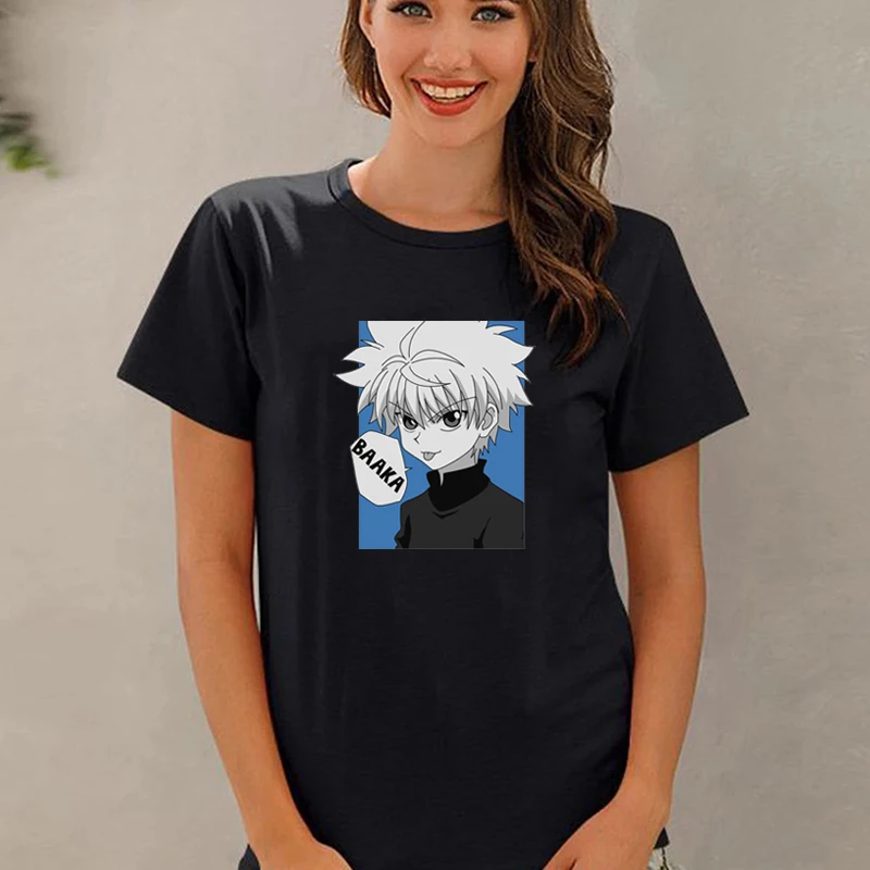 Unique Japanese Anime Hunter X Hunter Womens Tshirt Kawaii Manga Gon Freecss & Killua Zoldyck Vintage 90s Tops Vogue Hot Sale
Unique Japanese Anime Hunter X Hunter Womens Tshirt Kawaii Manga Gon Freecss & Killua Zoldyck Vintage 90s Tops Vogue Hot Sale