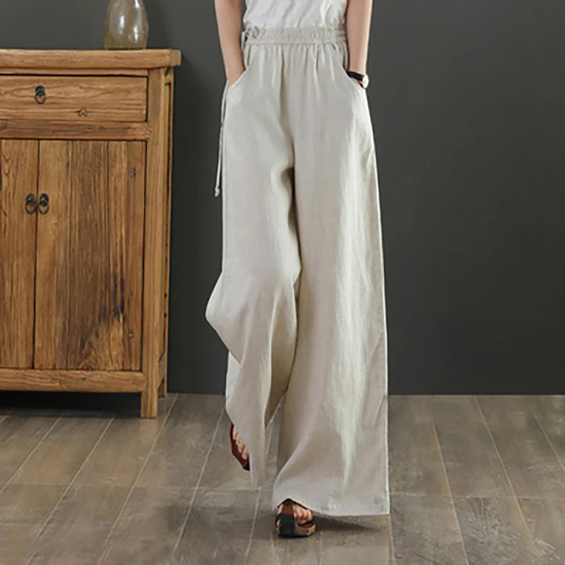 Spring And Summer 2020 Women's Cotton And Linen Pants Loose Large Wide Leg Pants High Waist Mopping Pants Straight Pants
Spring And Summer 2020 Women's Cotton And Linen Pants Loose Large Wide Leg Pants High Waist Mopping Pants Straight Pants