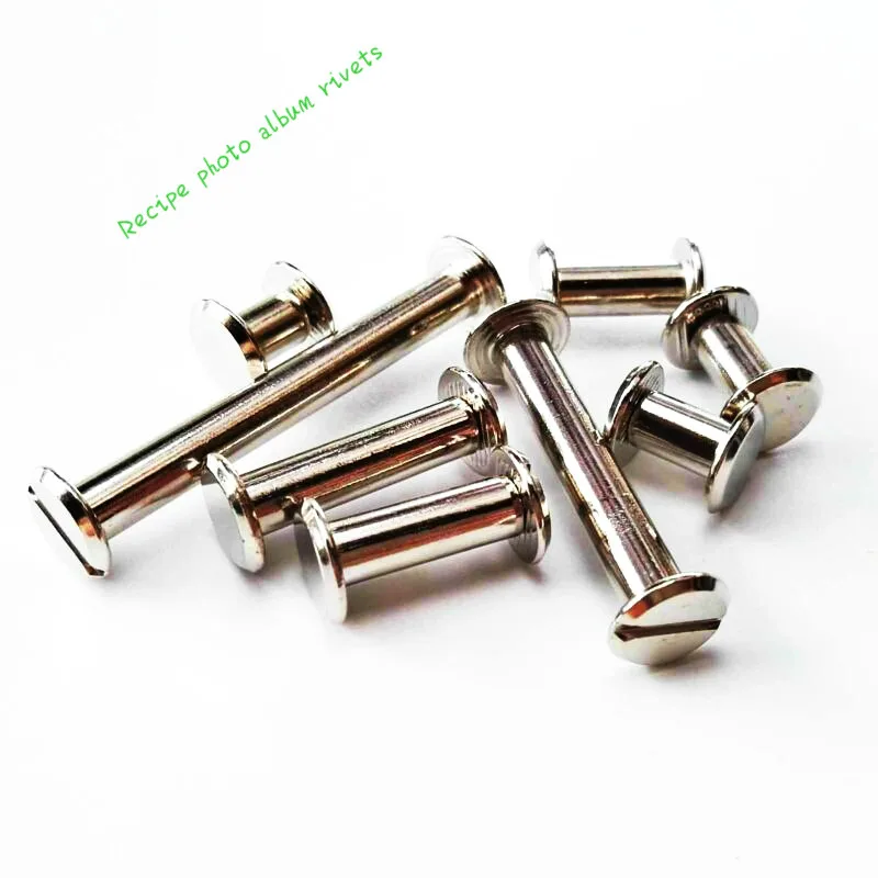 

10pcs Metal Binding Chicago Screws Nails Studs Rivets For Photo Album Desk calendar menu Leather Craft Belt Wallet Fasteners