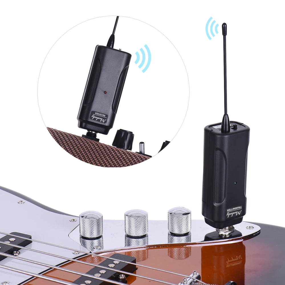 Muslady UHF Portable Wireless Audio System Transmitter + Receiver 60M Effective Range for Electric Guitar Bass Electric Violin
Muslady UHF Portable Wireless Audio System Transmitter + Receiver 60M Effective Range for Electric Guitar Bass Electric Violin