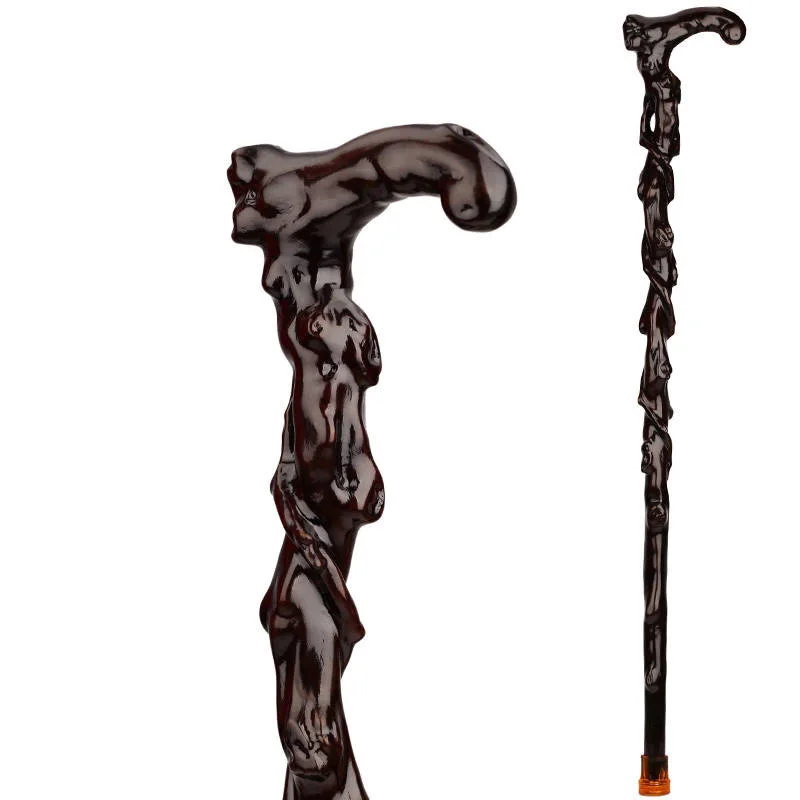 The old wood carving wood carving iron crutch over Fu pear rosewood cane cane Walker elderly
The old wood carving wood carving iron crutch over Fu pear rosewood cane cane Walker elderly