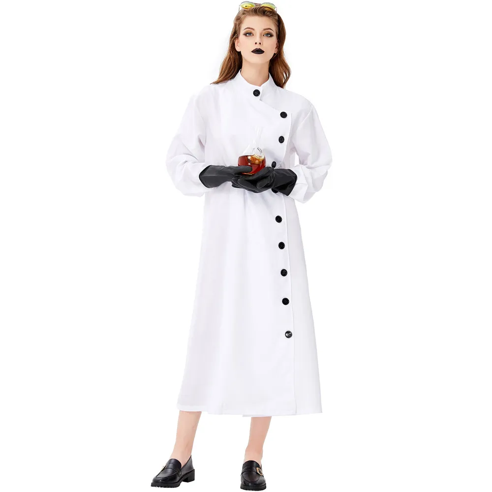 Halloween Carnaval Costume Parody Party Role Cosplay Dress Crazy Mad Scientist Uniform Women Gothic Horror Costume
Halloween Carnaval Costume Parody Party Role Cosplay Dress Crazy Mad Scientist Uniform Women Gothic Horror Costume