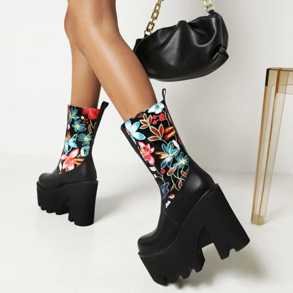 SARAIRIS High Heels Women Shoes Boots Patchwork Ankle Boots Big Size 43 Chunky Platform Thick Square Heels Flowes Fashion Comfy
SARAIRIS High Heels Women Shoes Boots Patchwork Ankle Boots Big Size 43 Chunky Platform Thick Square Heels Flowes Fashion Comfy
