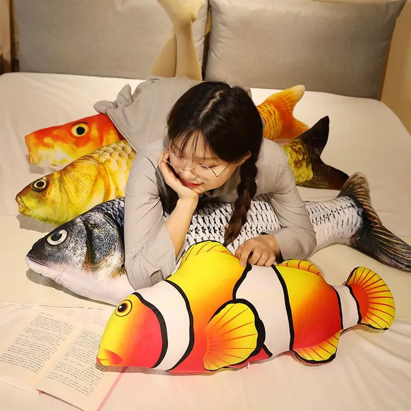 Cushion 3D Simulation Gold Fish Plush Toys Stuffed Soft Animal Carp Plush Pillow Creative Sofa Pillow Cushion Gift Kids Toy
Cushion 3D Simulation Gold Fish Plush Toys Stuffed Soft Animal Carp Plush Pillow Creative Sofa Pillow Cushion Gift Kids Toy