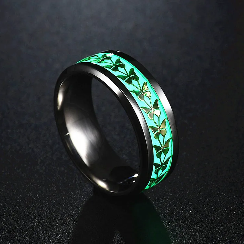 Luminous Ring Fashion Man Minimalist Butterfly Stainless Steel Ring Glowing Couple in the Dark Jewelry Black Domineering
Luminous Ring Fashion Man Minimalist Butterfly Stainless Steel Ring Glowing Couple in the Dark Jewelry Black Domineering