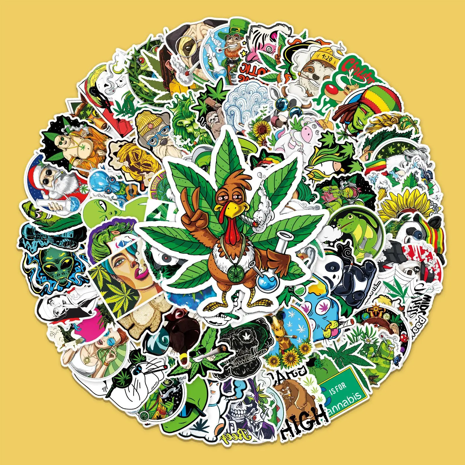 Weed Sticker Personality Creative 420 Cartoon Sticker 100pcs Not Repeating 
Weed Sticker Personality Creative 420 Cartoon Sticker 100pcs Not Repeating