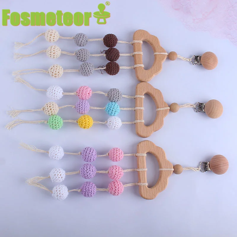 Fosmeteor Baby Teether Beech Wood Cloud Bed Bell Crochet Beads Dummy Pacifier Clip DIY Teether Bed Bell For Kids Products Toy
Fosmeteor Baby Teether Beech Wood Cloud Bed Bell Crochet Beads Dummy Pacifier Clip DIY Teether Bed Bell For Kids Products Toy