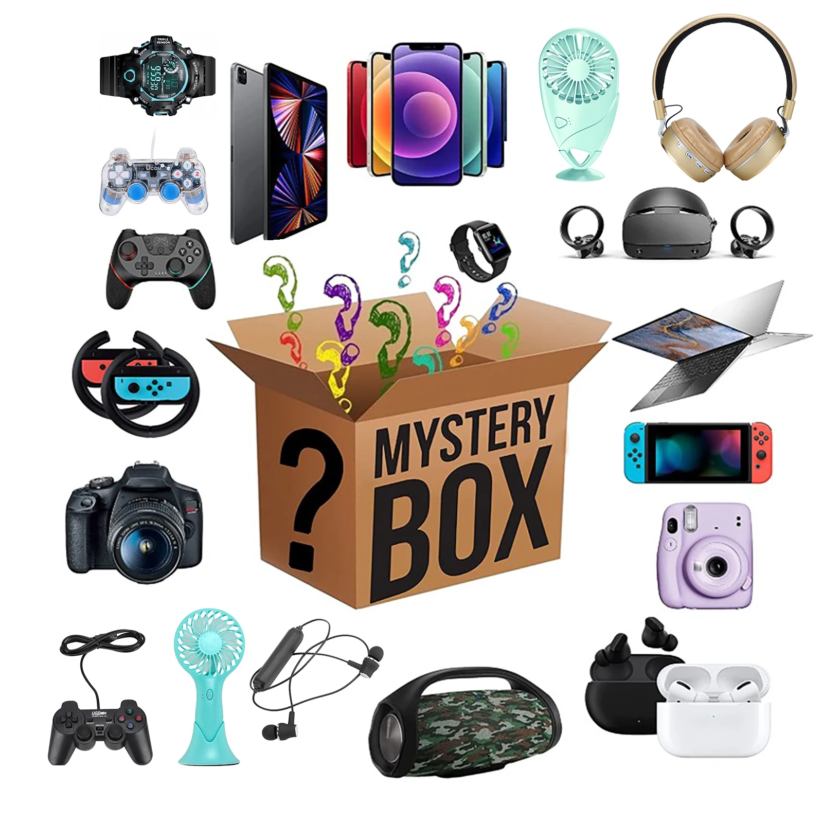 Таинственные коробки Lucky Mystery, таинственные случайные продукты, есть шанс открыть: такие как дроны, умные часы, геймпад, все, что возможно
Таинственные коробки Lucky Mystery, таинственные случайные продукты, есть шанс открыть: такие как дроны, умные часы, геймпад, все, что возможно