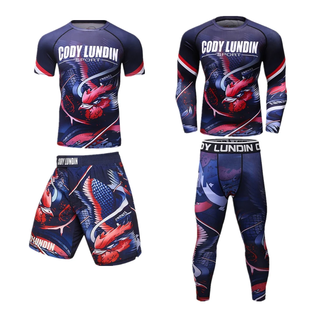 Mma Kickboxing Sets Cock T-shirts+pants Men Boxing Shorts Rashguard Muay Thai Long Sleeve Fitness Sport Jiu Jitsu Boxeo Jerseys
Mma Kickboxing Sets Cock T-shirts+pants Men Boxing Shorts Rashguard Muay Thai Long Sleeve Fitness Sport Jiu Jitsu Boxeo Jerseys