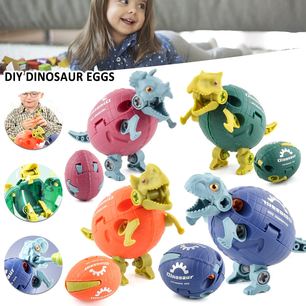 4Pcs/Set Dinosaur Toy Tyrannosaurus Egg Assembling Toy DIY Disassembly Combination Deformation Dinosaur Robots Toys Kid Gift
4Pcs/Set Dinosaur Toy Tyrannosaurus Egg Assembling Toy DIY Disassembly Combination Deformation Dinosaur Robots Toys Kid Gift