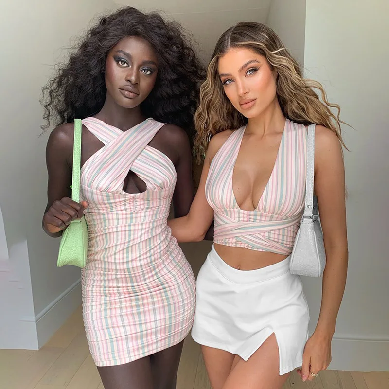 Stripe printed Mini dresses Hollow Out Wrinkles Waistline summer Dresses For Women 2021 Sexy Urban Steertwear dress
Stripe printed Mini dresses Hollow Out Wrinkles Waistline summer Dresses For Women 2021 Sexy Urban Steertwear dress