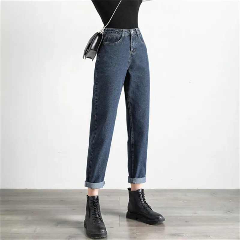 High Waist Vintage Blue Denim Jeans Women Fall Winter Full Length Boyfriend Mom Jeans Denim Pants Female Pants Trousers Sale
High Waist Vintage Blue Denim Jeans Women Fall Winter Full Length Boyfriend Mom Jeans Denim Pants Female Pants Trousers Sale