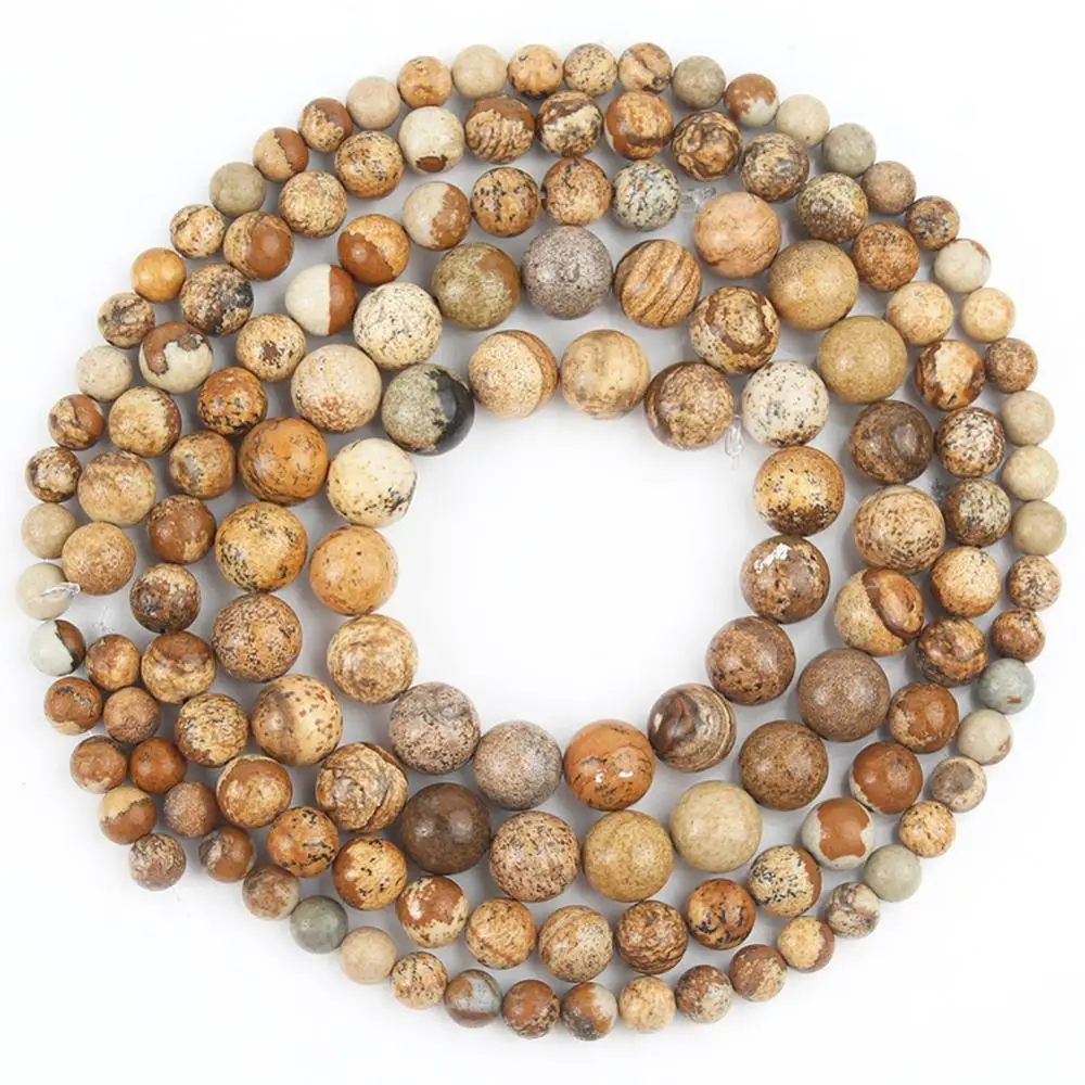 4 6 8 10 12mm Gem Picture Jaspers Stone Beads Natural Round Loose Spacer Beads For Jewelry Making DIY Bracelets Necklace 15"Inch 
4 6 8 10 12mm Gem Picture Jaspers Stone Beads Natural Round Loose Spacer Beads For Jewelry Making DIY Bracelets Necklace 15"Inch