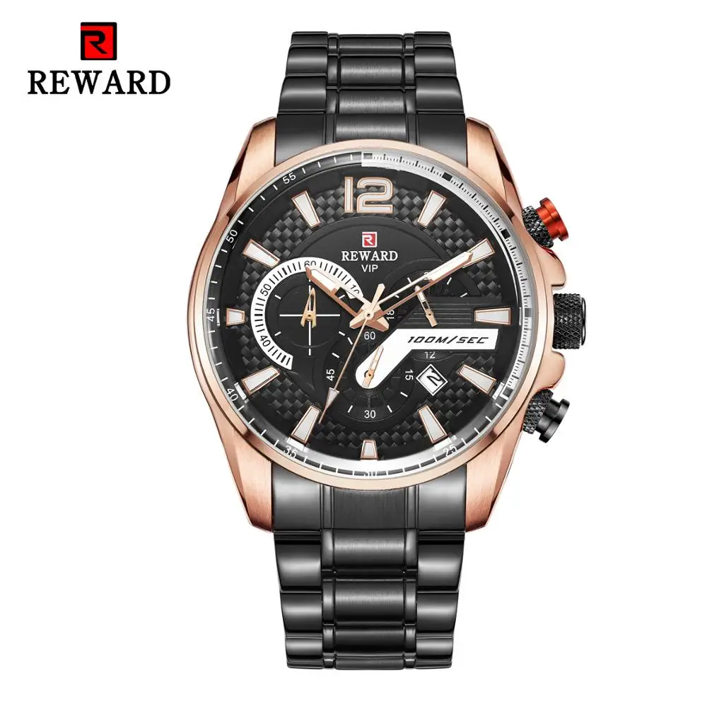 REWARD Black Sports Watches Quartz Movement 3 Sub Dial Display Waterproof Folding Clasp with Safety Fashion Male Relojes Hombre
REWARD Black Sports Watches Quartz Movement 3 Sub Dial Display Waterproof Folding Clasp with Safety Fashion Male Relojes Hombre