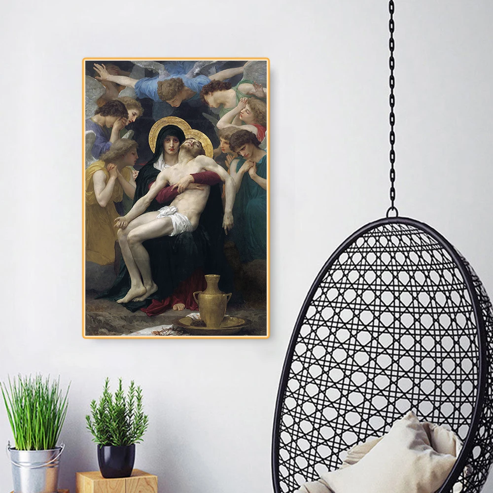 Canvas Oil Painting William Adolphe Bouguereau"The Dead Christ With Angels"Aestheticism Artwork Aesthetic Home Room Decoration 
Canvas Oil Painting William Adolphe Bouguereau"The Dead Christ With Angels"Aestheticism Artwork Aesthetic Home Room Decoration