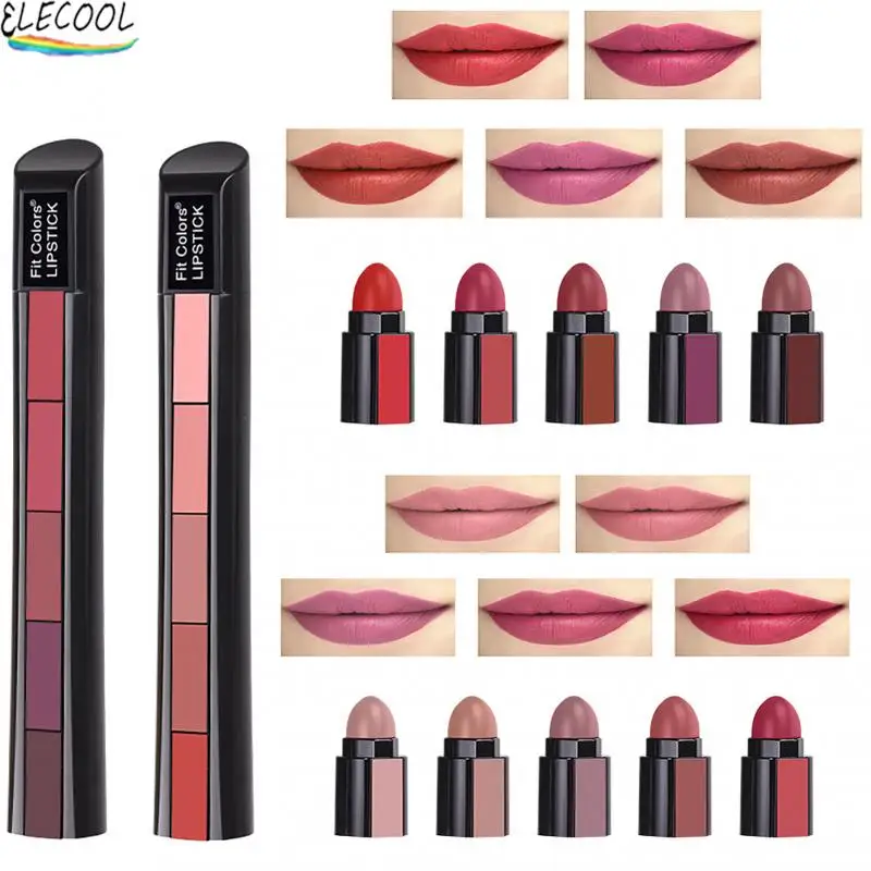 ELECOOL 5 цветов матовая фотография Косметика водостойкая стойкая бархатная Помада для губ легко носить
ELECOOL 5 цветов матовая фотография Косметика водостойкая стойкая бархатная Помада для губ легко носить