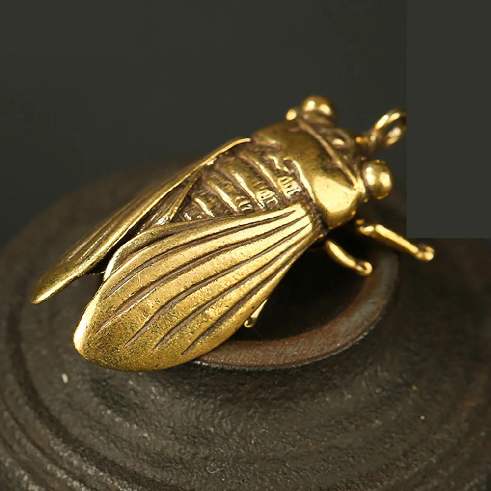 Handmade Pure Copper Creative Brass Golden Cicada Statue Chinese Symbol Learn Prosperous Career Blockbuster Pendant Ornaments
Handmade Pure Copper Creative Brass Golden Cicada Statue Chinese Symbol Learn Prosperous Career Blockbuster Pendant Ornaments