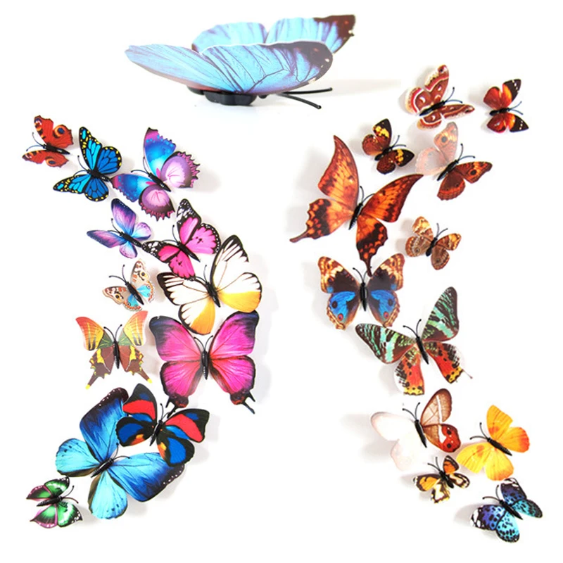 12pcs/lot Colorful Butterfly Fridge Magnets 3D Butterfly Design Art Stickers Room Magnetic Home Decor DIY Wall Decoration
12pcs/lot Colorful Butterfly Fridge Magnets 3D Butterfly Design Art Stickers Room Magnetic Home Decor DIY Wall Decoration