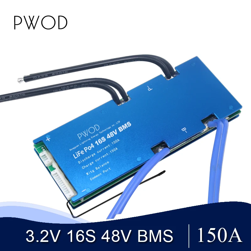 3 2 В LifePo4 16S 48 250A 200A 150A 180A 18650 BMS Защитная плата аккумулятора со сбалансированным