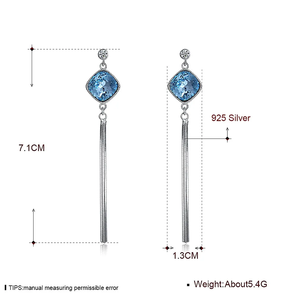Fashion S925 Sterling Silver Drop Earrings with Long Section Tassel Shiny Crystle for Women Party Elegant Luxury Jewelry SVE119
Fashion S925 Sterling Silver Drop Earrings with Long Section Tassel Shiny Crystle for Women Party Elegant Luxury Jewelry SVE119