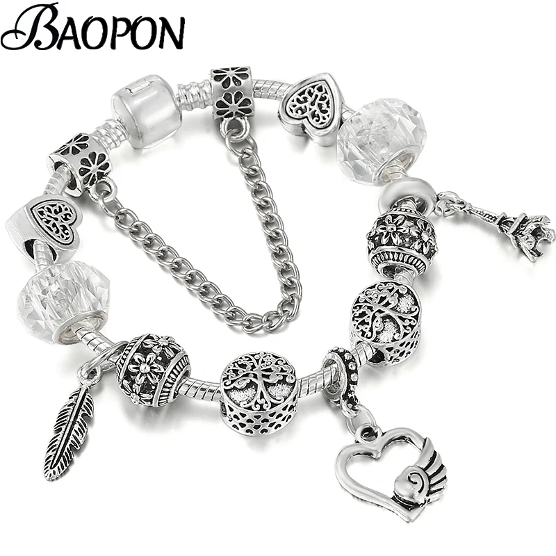 Женский браслет с подвесками в виде сердца, серебристого цвета
Женский браслет с подвесками в виде сердца, серебристого цвета