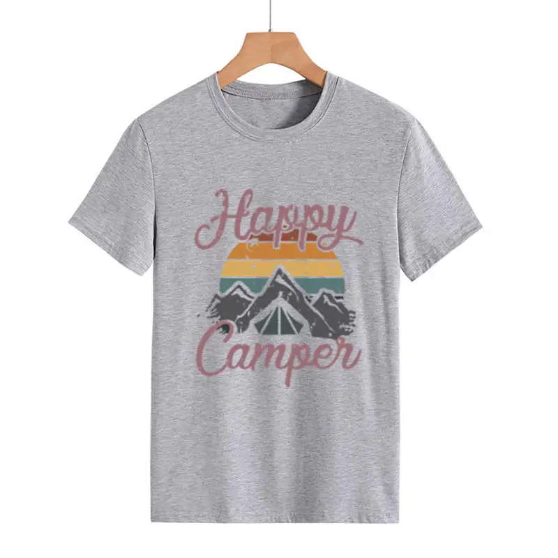 Женские Happy Camper, круглый вырез горловины с Мода Дамы топ с девизом Hipster буквы мягкий эстетическое Графика Повседневное забавная футболка
Женские Happy Camper, круглый вырез горловины с Мода Дамы топ с девизом Hipster буквы мягкий эстетическое Графика Повседневное забавная футболка
